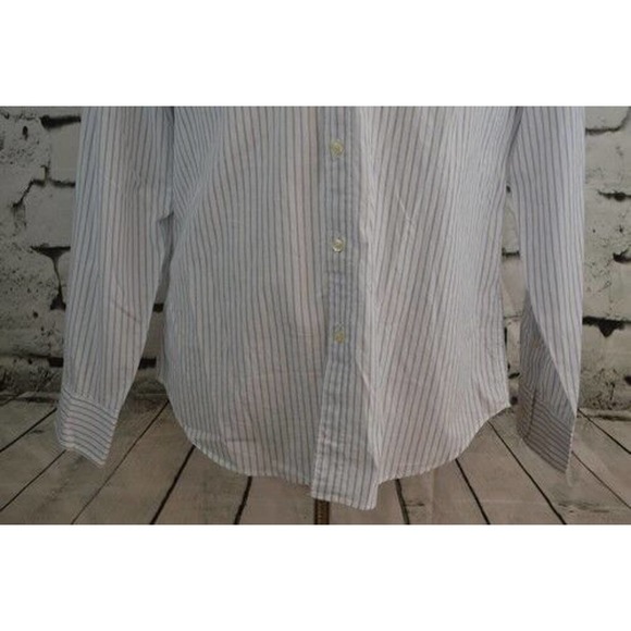 J.Crew Men's Button Down Long Sleeve Striped Long Sleeve Dress Shirt Size Large - Picture 4 of 11